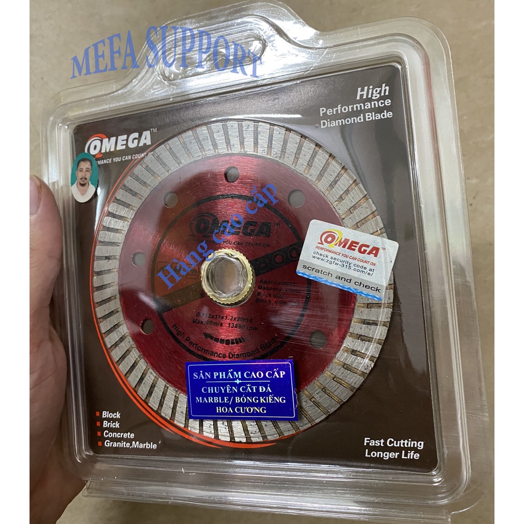 Lưỡi cắt gạch men bóng kính Omega 112 hàng cao cấp - Lưỡi cắt đa năng chính hãng