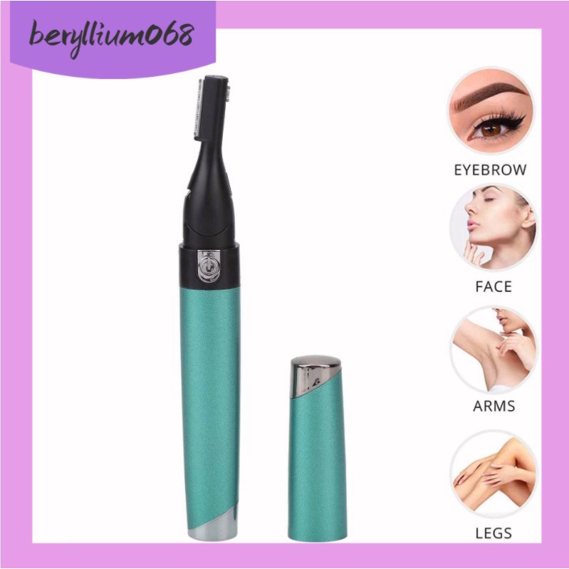 Beryllium068 BÚT TỈA LÔNG MÀY - LÔNG TƠ MẶT Máy tỉa lông mày điện không thấm nước Hình dạng bút cạo râu linh hoạt Tẩy lông mặt để sử dụng khi đi du lịch tại nhà
