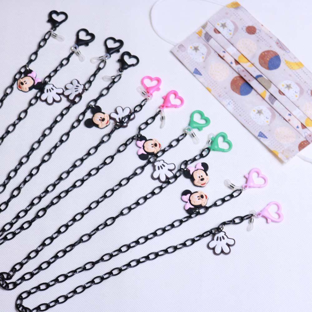 Dây Đeo Mắt Kính Hình Trái Tim / Mickey / Minnie Bằng Acrylic Nhiều Màu Sắc Chống Thất Lạc Tiện Dụng