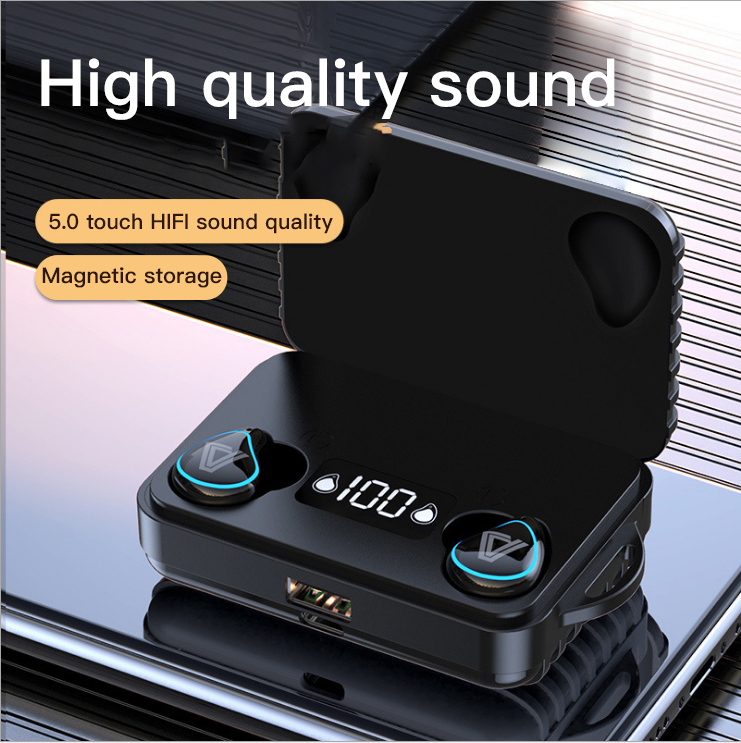 A25 Bluetooth Wireless Headphones Led Display Noise Reduction Earbuds with 2000Mah Charging Box Fashion Earphones