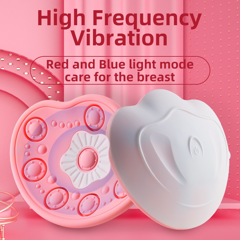 Red and blue light charging chest massager correction breast beauty instrument breast enhancement instrument breast massage instrument