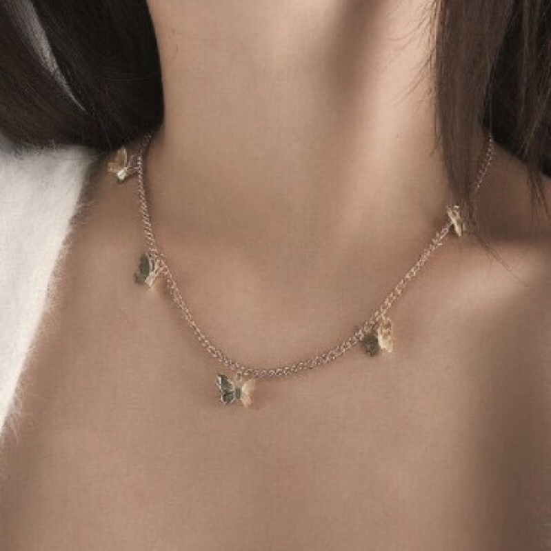 Dây Chuyền Choker Hình Bướm Thời Trang Kiểu Hàn Quốc Thanh Lịch