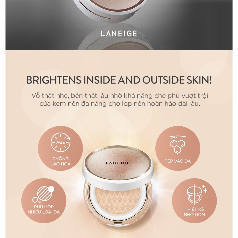 [CHÍNH HÃNG] Kem Nền Đa Năng Ngăn Ngừa Lão Hóa LANEIGE BB Cushion Anti-aging SPF 50+ PA+++ No.21 | BigBuy360 - bigbuy360.vn