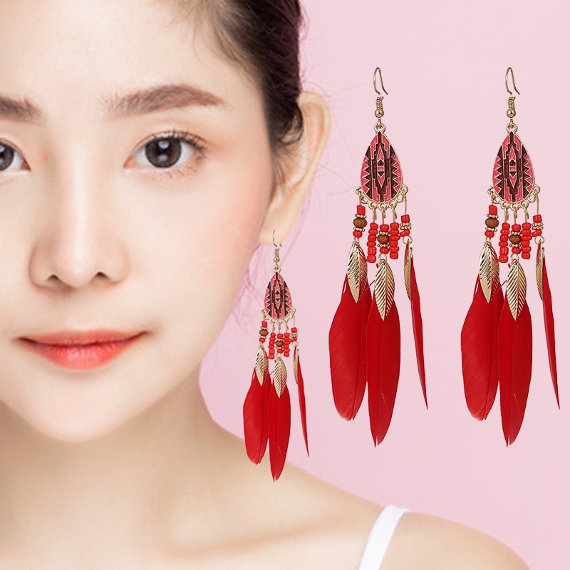 Bông Tai Dáng Dài Hình Hoa Cúc 120 Màu Sắc 9 Phong Cách bohemian
