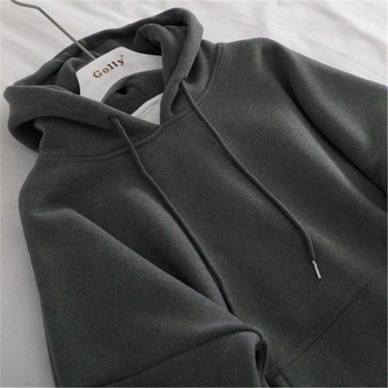 Áo hoodie màu xám from rộng nỉ ngoại unisex