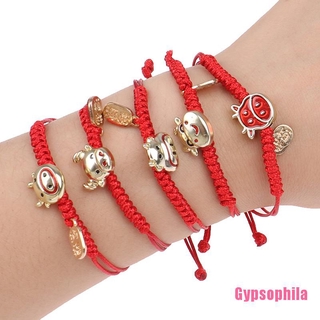 Vòng tay dây bện thủ công màu đỏ