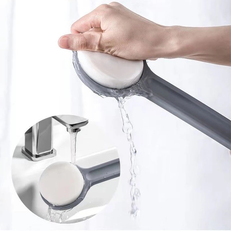 Bàn Chải Tắm Hai Mặt Tay Cầm Dài Mềm Mại Tẩy Tế Bào Chết Tái Sử Dụng