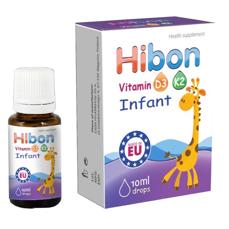 Vitamin D3+K3 HIBON chính hãng( đủ tem phụ)