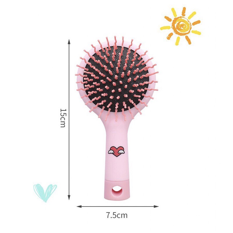 Lược chải kèm gương tiện lợi