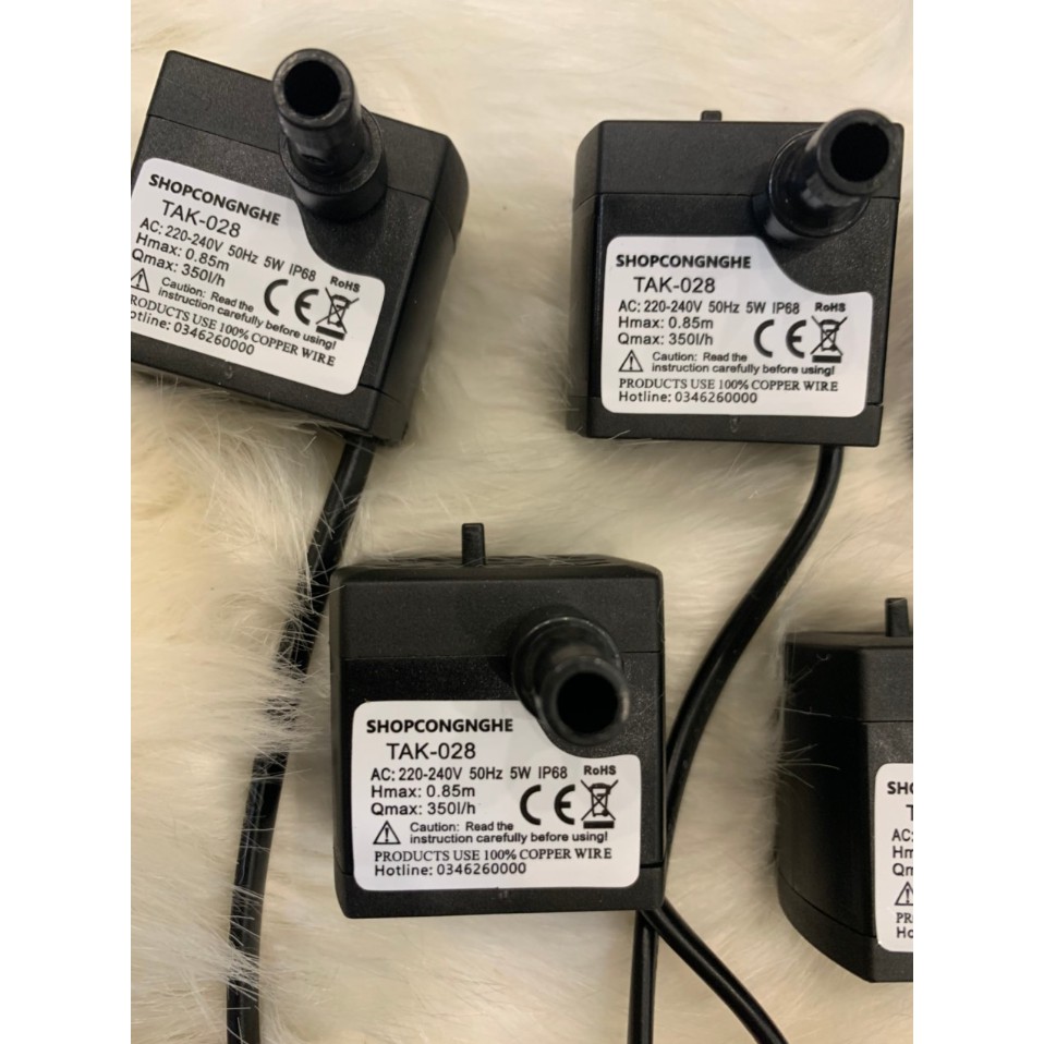 Bơm nước cho quạt hơi nứớc dây đồng 100% 5w