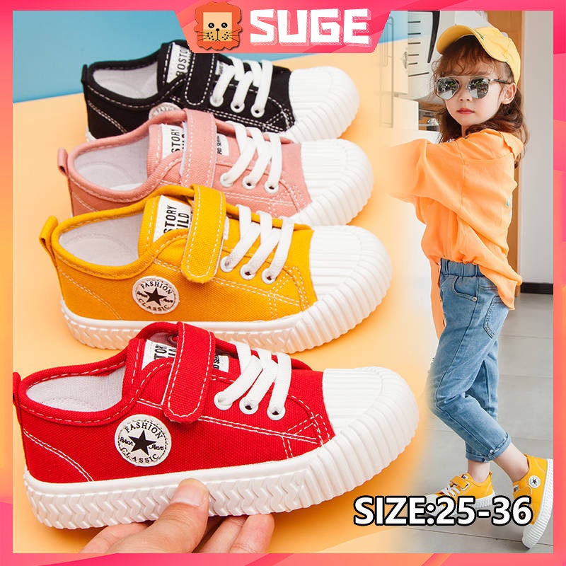 【Suge】Giày Thể Thao Vải Canvas Thời Trang Cho Bé Size 25-36