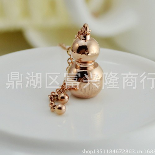 Dây Chuyền Nữ Hồ Lô Titan Ko Đen TT 2225