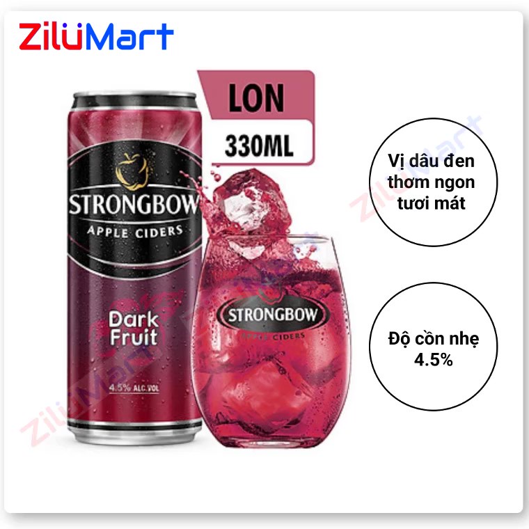 [HỎA TỐC HCM] Lốc 6 lon Strongbow nhiều vị loại 330ml