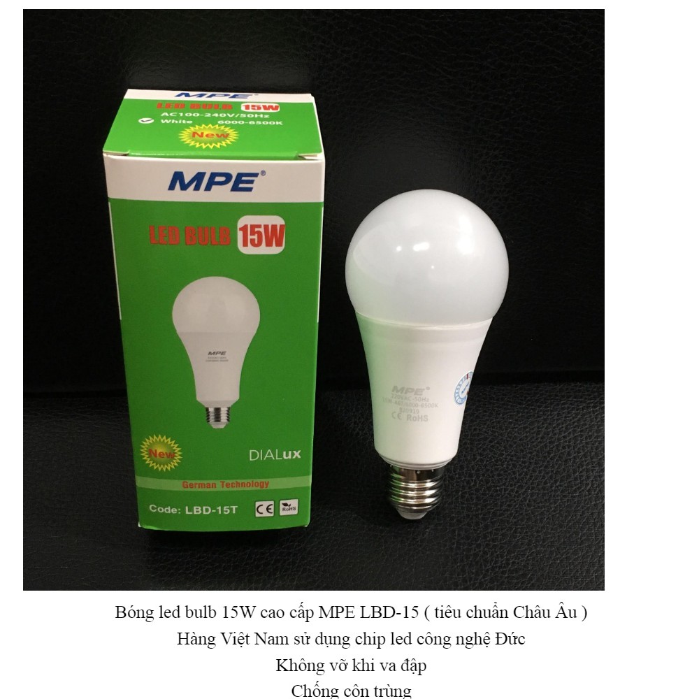 Đèn led buld MPE 20W, 30W, 40W ánh sáng trắng