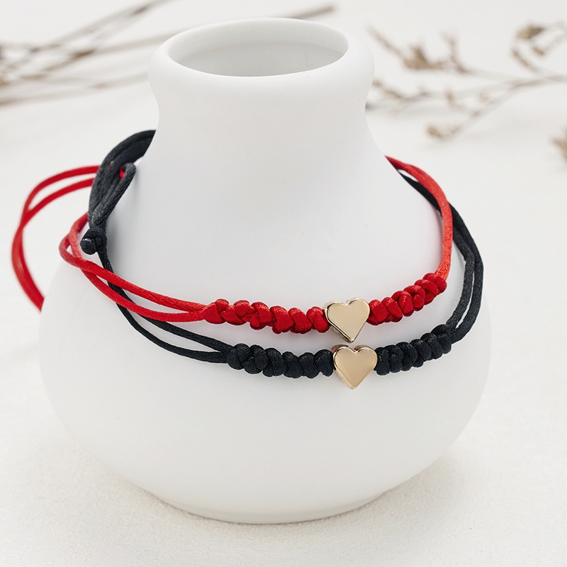 Set 6 Vòng Tay Dây Đỏ May Mắn Có Thể Điều Chỉnh Độ Dài Dành Cho Cặp Đôi
