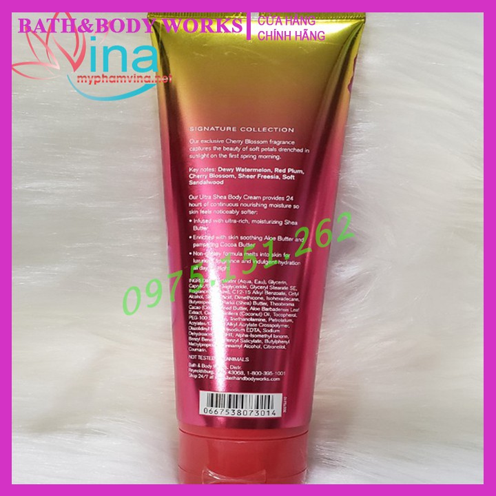 Kem dưỡng thể Bath Body Works Cherry Blossom Body Cream 226gr (tuýp)