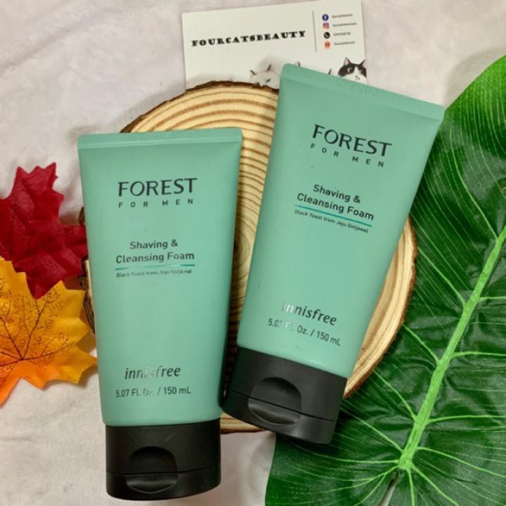 Sữa Rửa Mặt Dành Cho Nam Innisfree Forest For Men Shaving &amp; Cleansing Foam 150ml