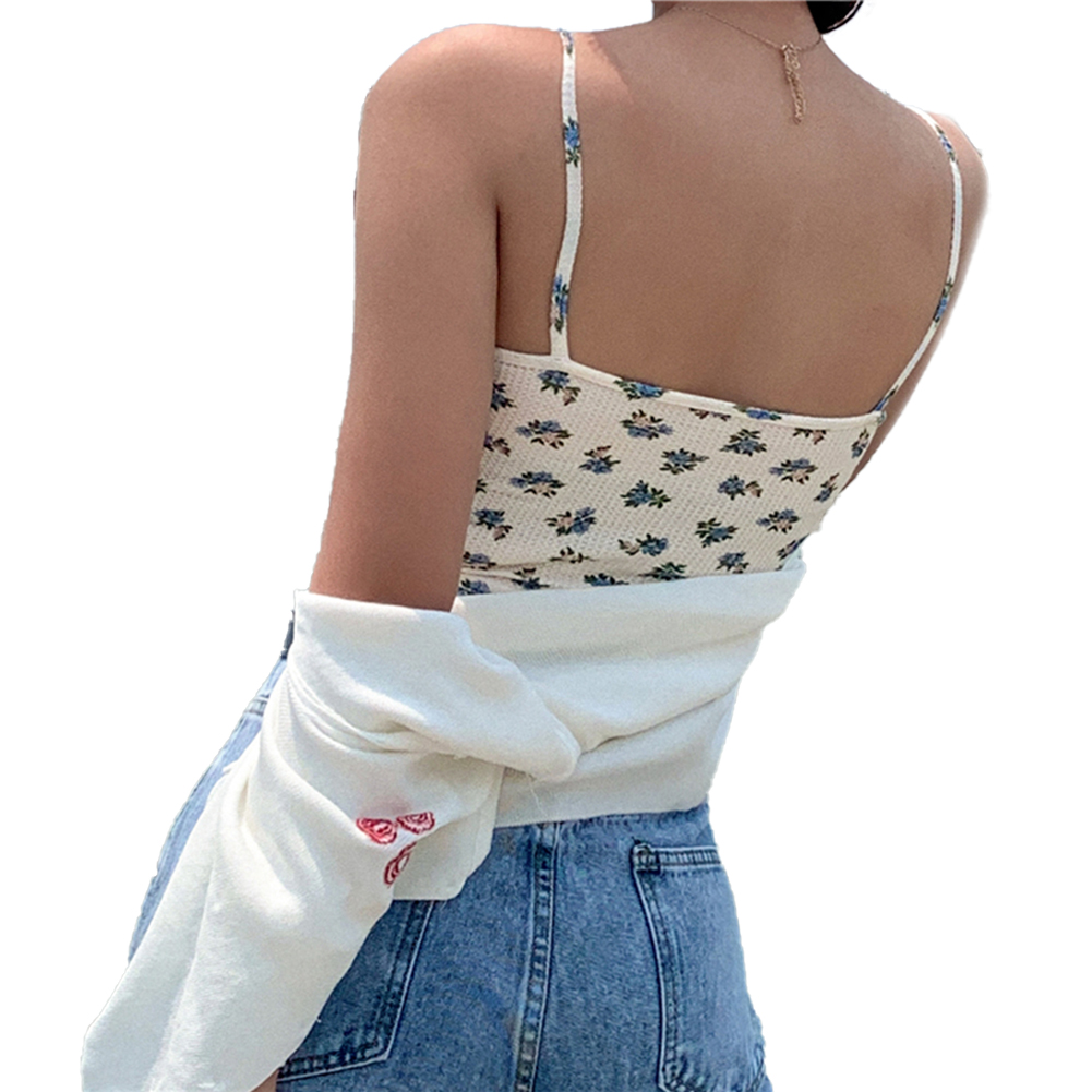 Áo Dây Nữ Lưng Trần In Hoa Thời Trang