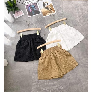Quần short gấm phồng cạp chun cao dễ mặc