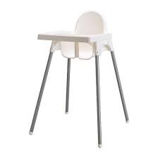 Bộ ghế ăn dặm màu trắng kèm khay ăn màu trắng IKEA