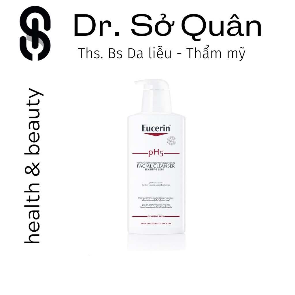 ✅[CHÍNH HÃNG] Sữa Rửa Mặt Eucerin PH5 Cho Da Nhạy Cảm 400ml - Facial Cleanser Sensitive Skin SRM