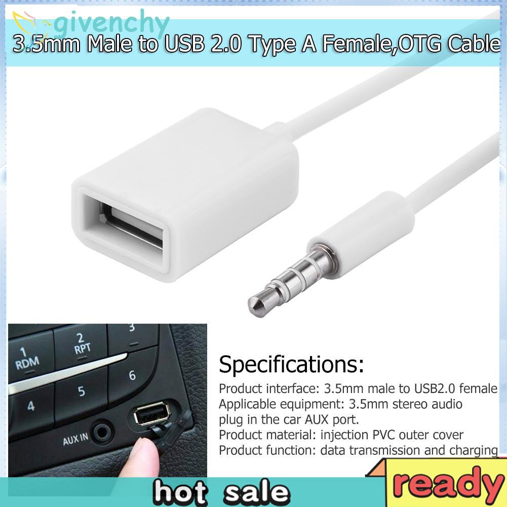 Cáp Chuyển Đổi Cổng 3.5mm Sang Cổng Usb 2.0 Type A Cái