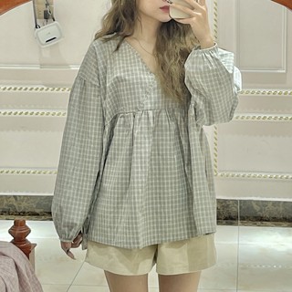 Áo babydoll kẻ