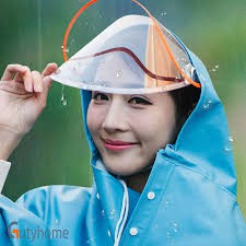 Áo Mưa 2 Đầu Có Kính Che Mặt / Màu Ngẫu Nhiên sẵn hàng