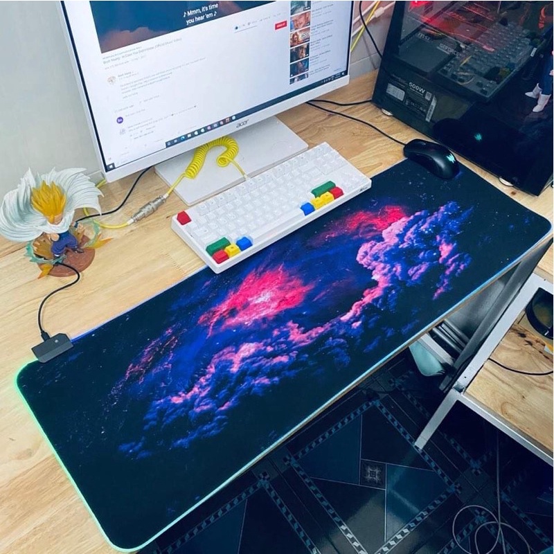 Lót Chuột, Pad chuột, bàn di chuột Led rgb cỡ lớn chống nước