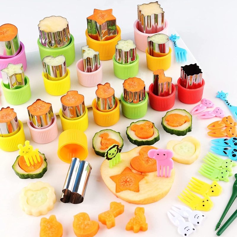 Set 5 khuôn cắt tạo hình rau củ quả mini