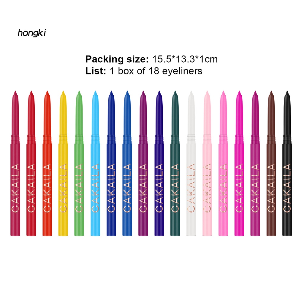 Set 18 bút kẻ mắt chống thấm nước màu sắc dễ dàng tẩy trang
 | BigBuy360 - bigbuy360.vn