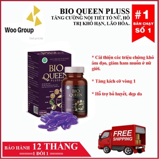 [CHÍNH HÃNG] Tăng cường nội tiết tố nữ, hỗ trợ khô hạn, lão hóa,tăng kích thước vòng 1 hộp 45v, BIOQUEEN PLUSS-WOOGROUP