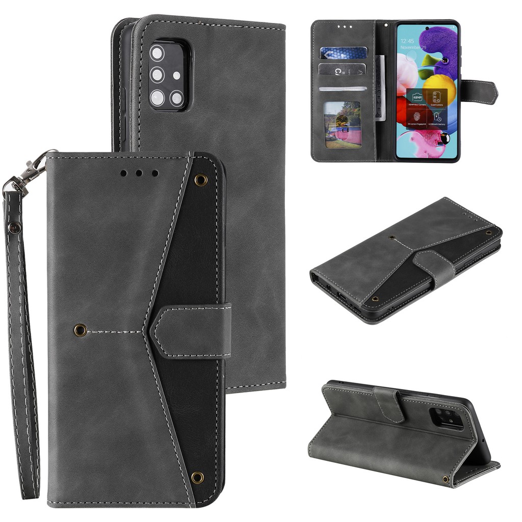 Ốp lưng điện thoại dạng ví da lật có ngăn đựng thẻ cho Samsung Galaxy Note20 Ultra A71 A51 A42 5G M31