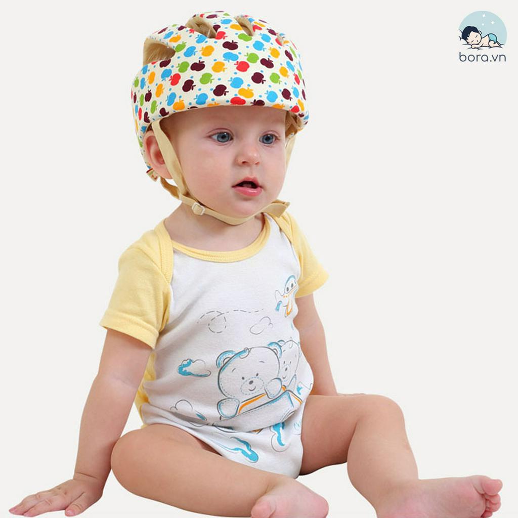 Mũ bảo hiểm cho bé tập bò, tập đi, siêu nhẹ, siêu thoáng, điều chỉnh theo kích thước vòng đầu