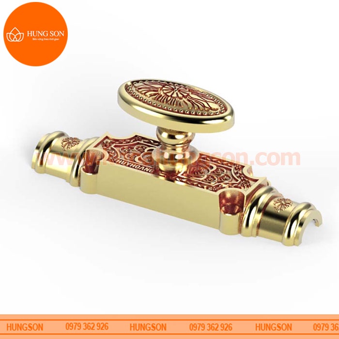 CHỐT CREMONE CỬA ĐI ĐỒNG THAU HUY HOÀNG HC 02