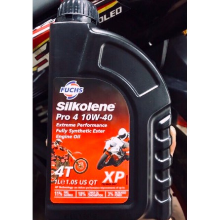 Dầu nhớt Fuchs Silkolene 10W-40 tổng hợp toàn phần Ester cao cấp cho xe côn tay Honda, Yamaha, Suzuki, KTM, Benelli...