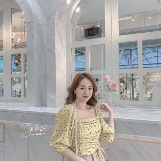 ÁO DÂY RÚT CHẤM BI CỰC XINH