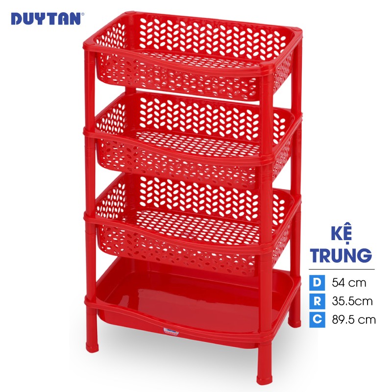 Kệ Nhựa Duy Tân size trung loại 4 ngăn không bánh xe - No.66418