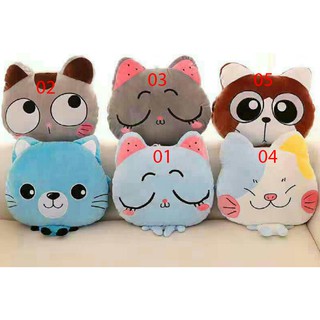 Set Chăn Gối ngủ văn phòng 3 in 1 hình mèo Chibi