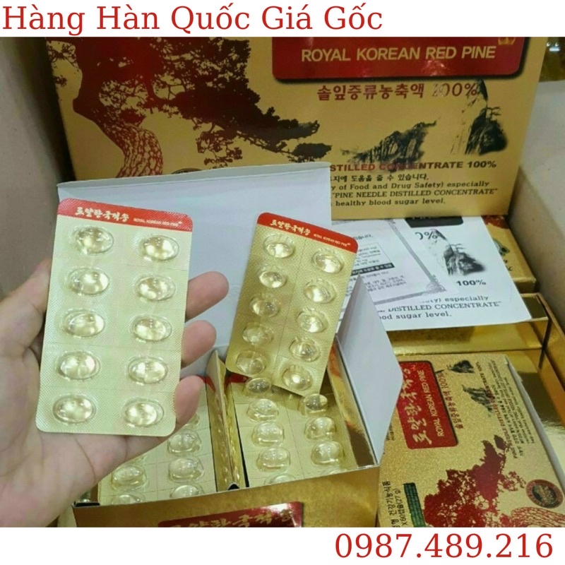 Viên Tinh Dầu Thông Đỏ Hoàng Gia Hàn Quốc - Royal Korean Red Pine, Hộp 120 viên [ HÀNG NHẬP CHÍNH HÃNG]