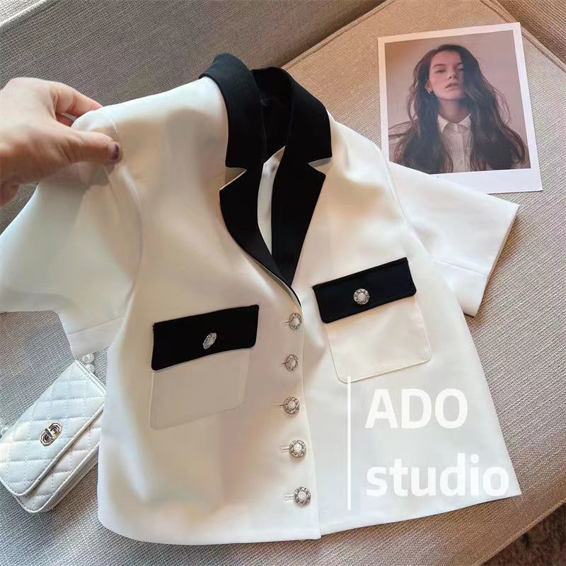 Xiaoxiang Áo Khoác Vest Tay Ngắn Cao Cấp Phong Cách Niche Thời Trang Mùa Hè 2022 Mới Cho Nữ