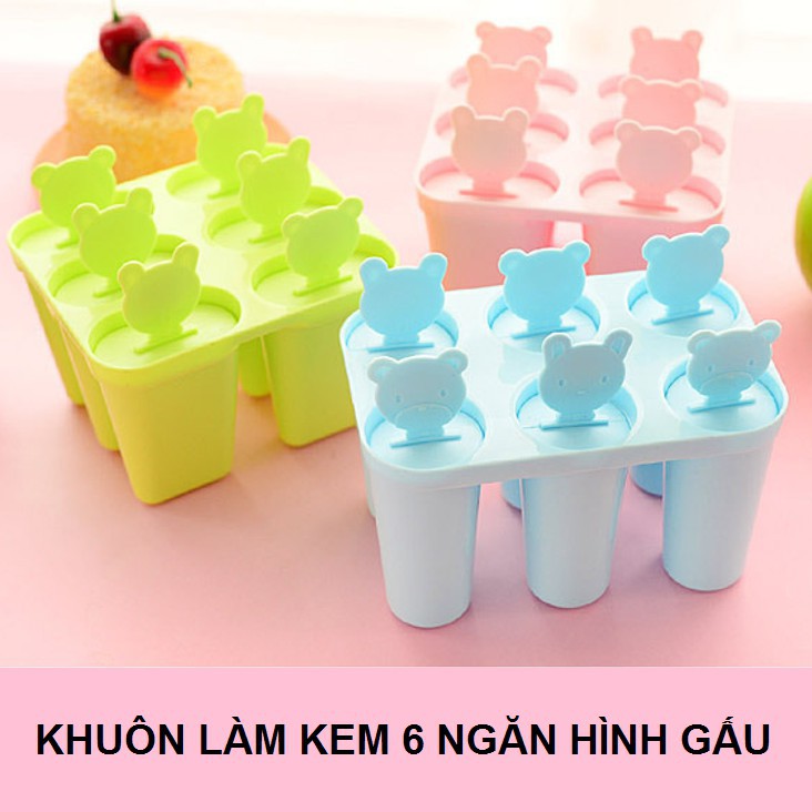 Vỉ làm kem tiện lợi an toàn phong cách nhật bản 6 ngăn