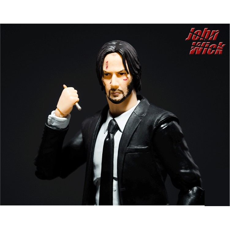 Mô hình đồ chơi John Wick Mafex chapter 2 vest đen + chó