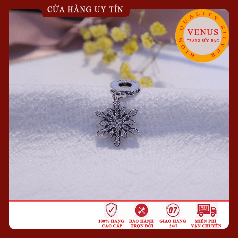 [Charm bạc 925 cao cấp] Charm treo bông tuyết- Mã sản phẩm VENUSBT