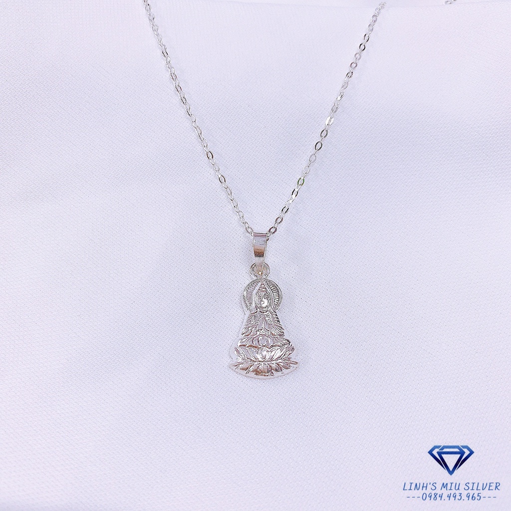 Dây chuyền mặt phật chuẩn bạc ta LINH MIU SILVER