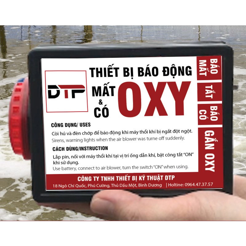 Thiết Bị Báo Động Mất Oxy và Có Oxy- Có Đèn Chớp Còi Hú- Cần Thiết Cho Ao Nuôi Tôm Cá
