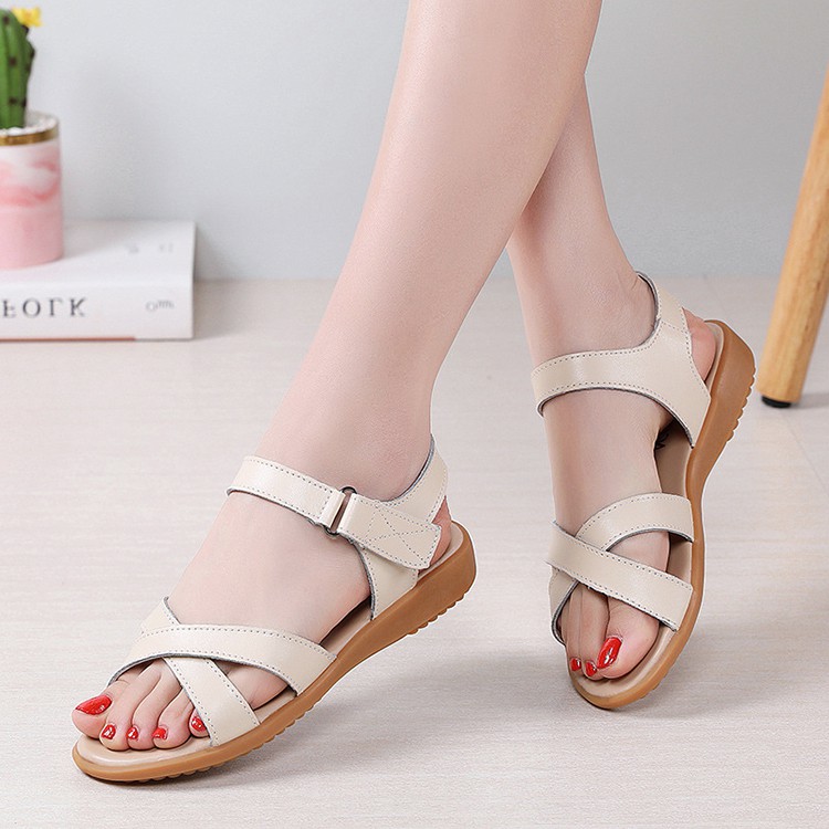 Dép sandal nữ đế thấp đi học kiểu dáng hàn quốc mới nhất 2021 đẹp hot trend- ML79