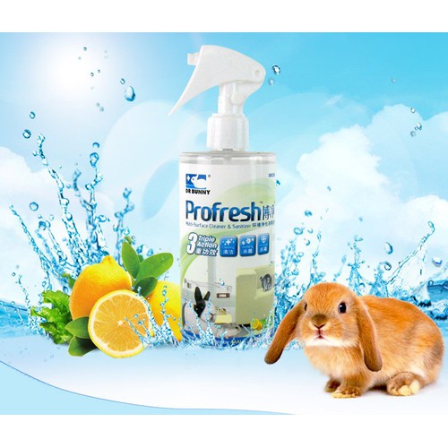 Xịt khử mùi nước tiểu, diệt khuẩn vệ sinh chuồng thú cưng 300ml - Dr.Bunny