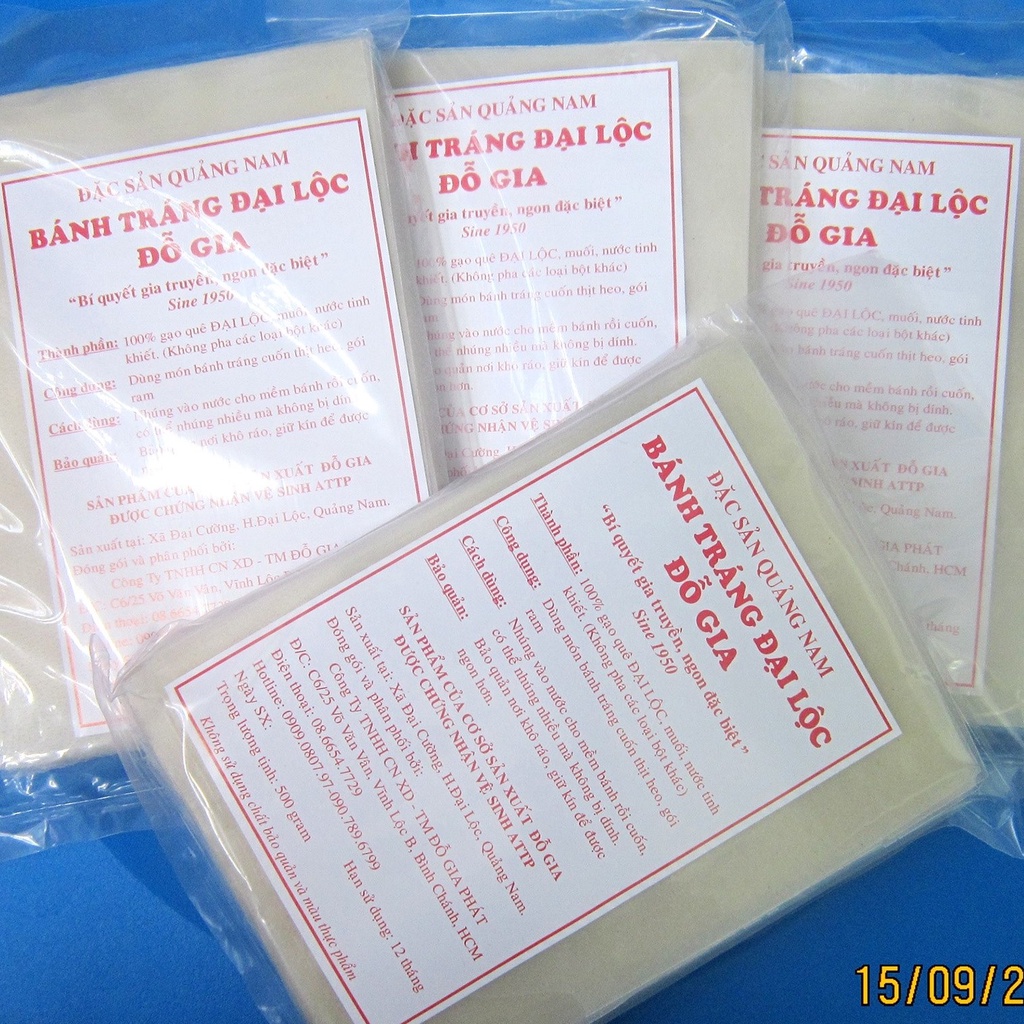 Gói 500g Bánh Tráng Đại Lộc Đỗ Gia Đặc Sản Quảng Nam