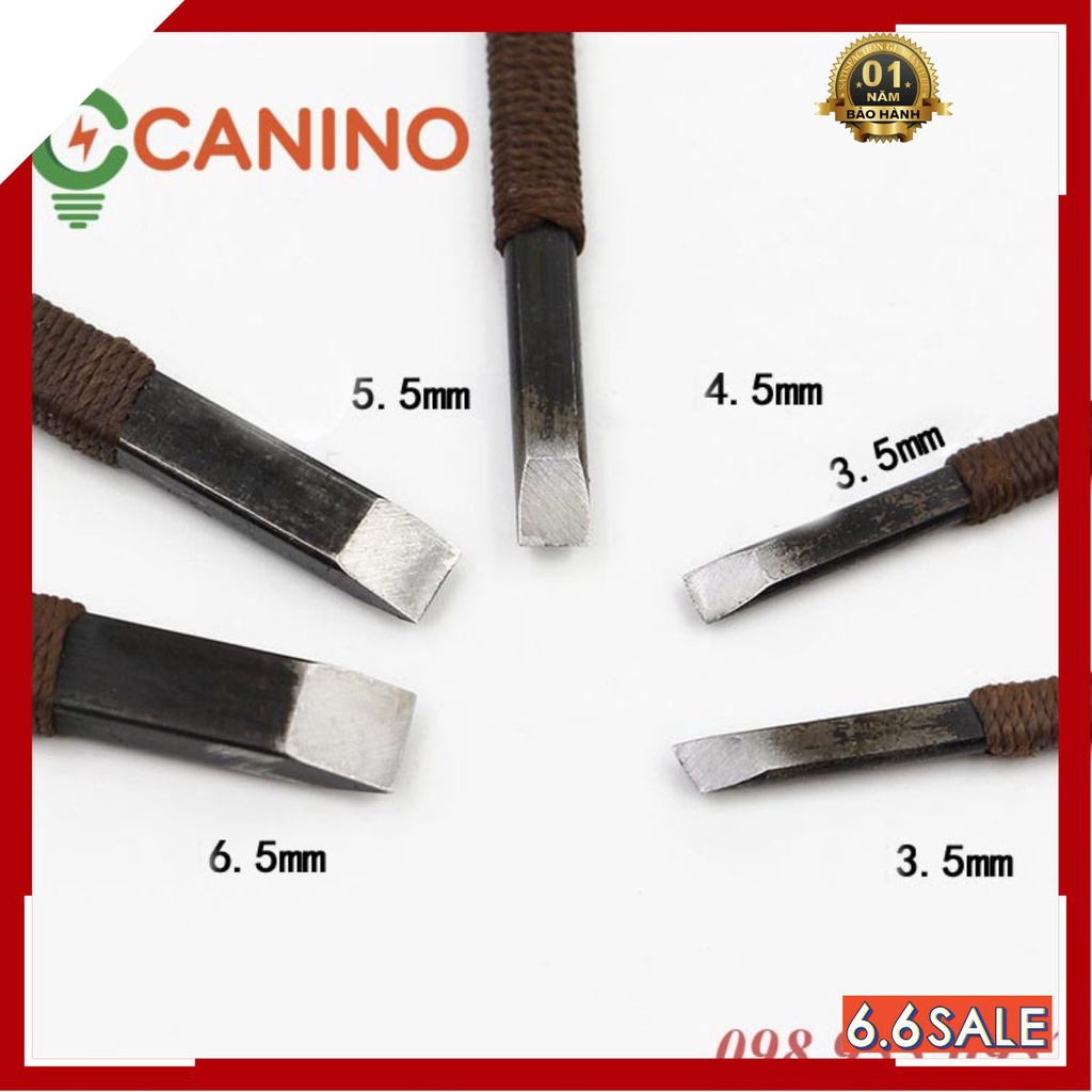 Bộ dụng cụ 5 cây tiện, đục điêu khắc thép  cacbon HRC70 dây quấn cao cấp [ SIÊU HOT 10 ĐẦU ]